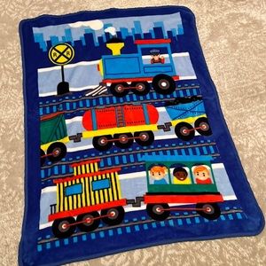 Super soft boys train bedroom blanket for small chair or top throw blanket